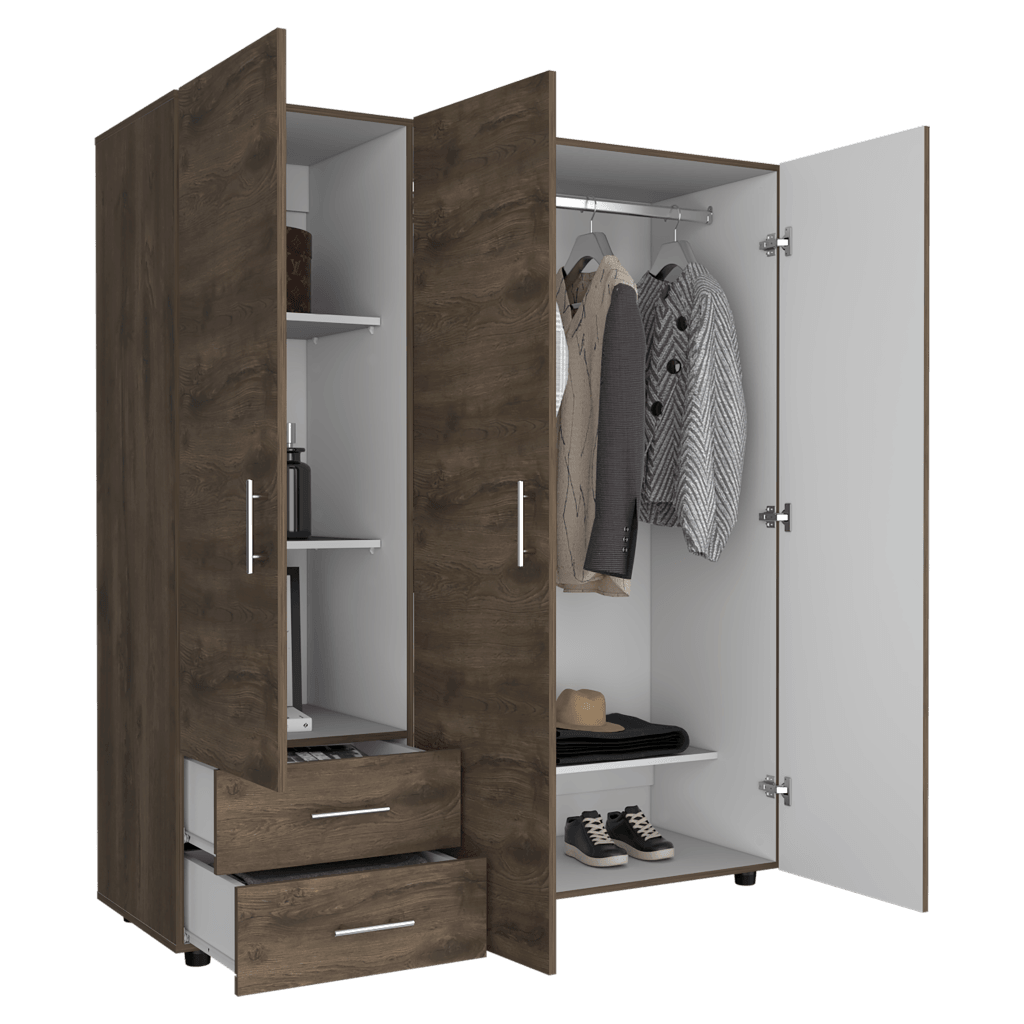 Closet Janari Nogal Y Blanco