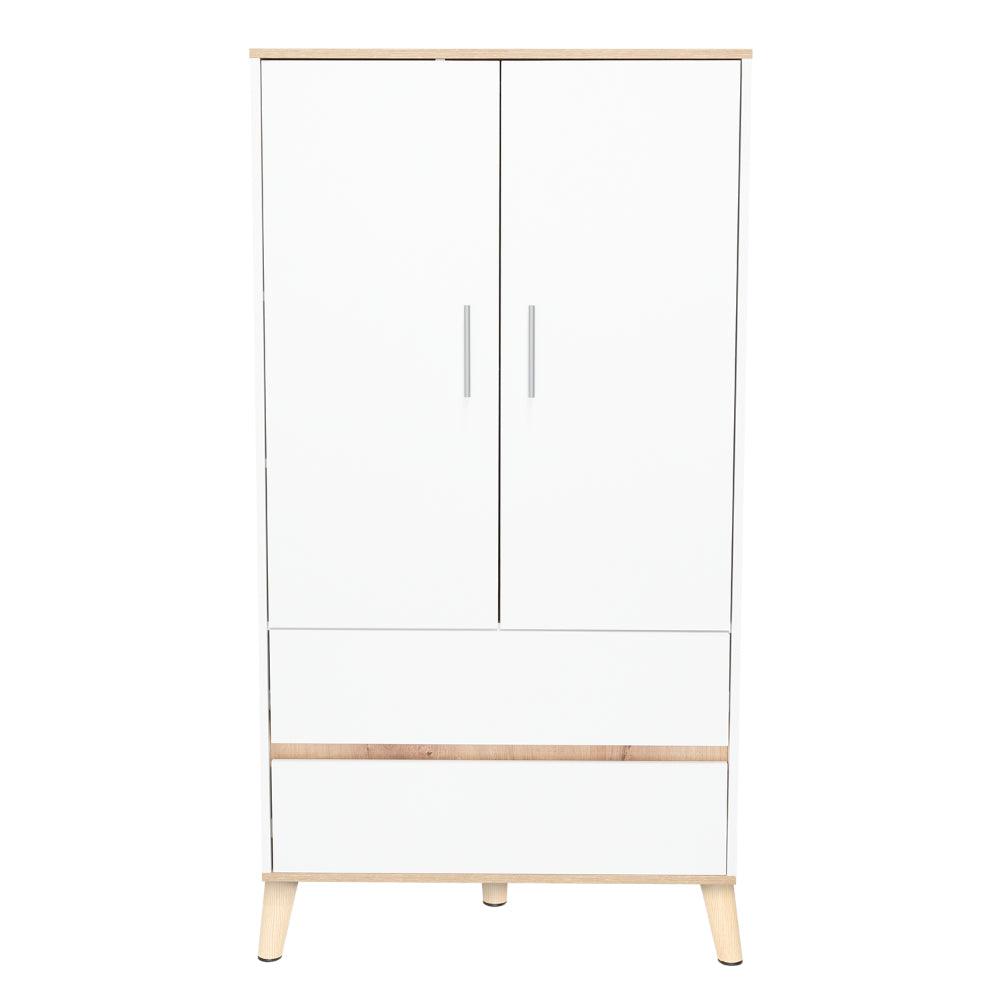 Closet Colima, Blanco Y Café Claro, Con Dos Puertas Batientes