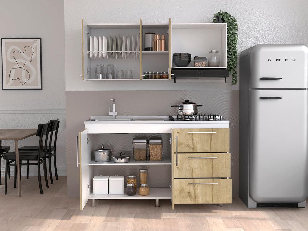 Cocina Integral Zareni Blanco Duna Con Meson Izquierdo