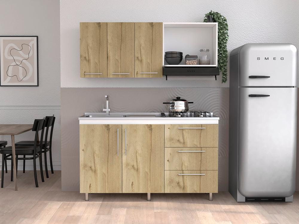 Cocina Integral Zareni Blanco Duna Con Meson Izquierdo