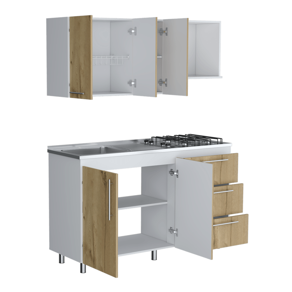 Cocina Integral Zareni Blanco Duna Con Meson Izquierdo