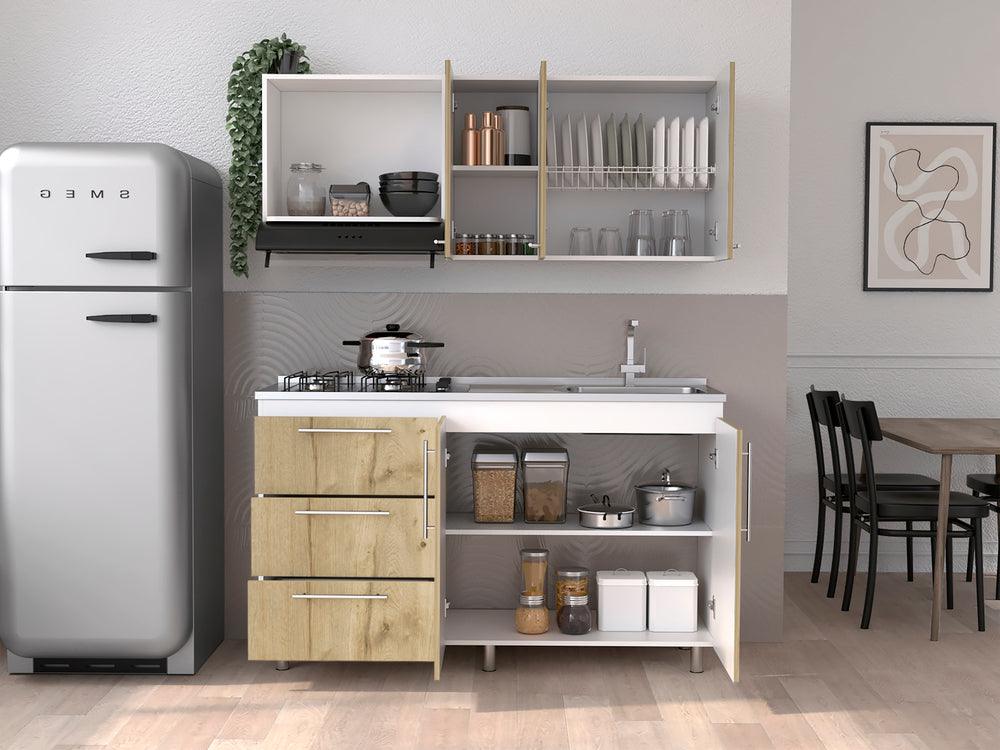 Cocina Integral Zareni Blanco Duna Con Meson Derecho