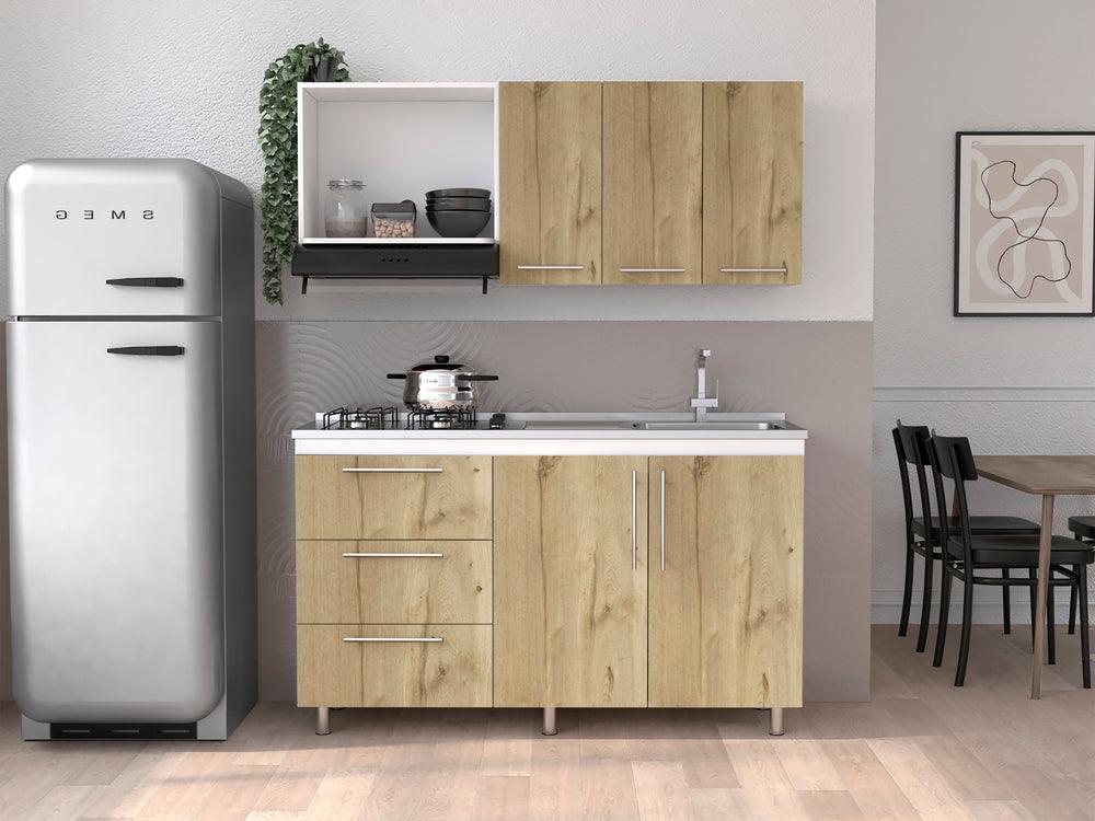 Cocina Integral Zareni Blanco Duna Con Meson Derecho