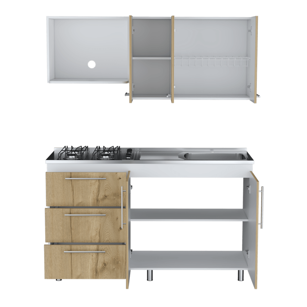 Cocina Integral Zareni Blanco Duna Con Meson Derecho