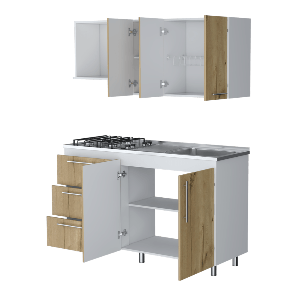 Cocina Integral Zareni Blanco Duna Con Meson Derecho