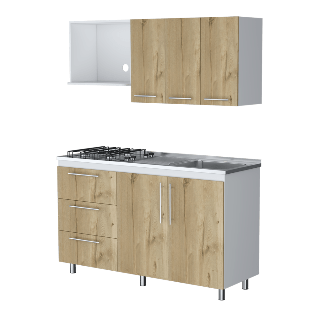 Cocina Integral Zareni Blanco Duna Con Meson Derecho