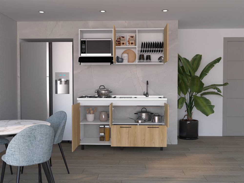 Cocina 150 Silari Europeo Blanco Con Meson Derecho