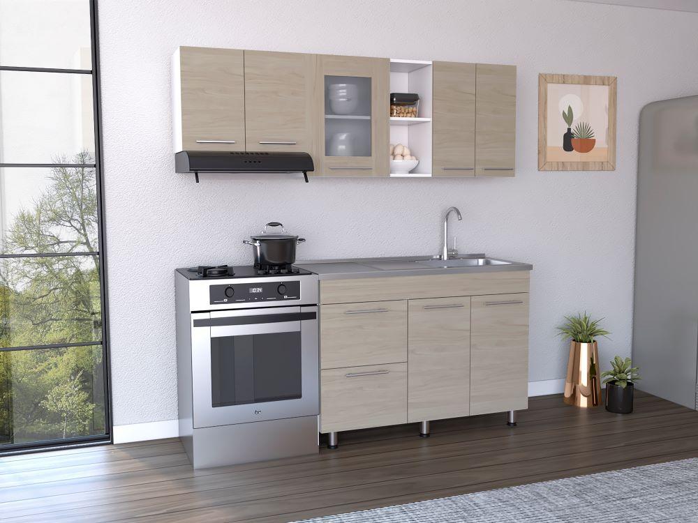 Cocina Integral Zarela Blanco Con Mesón Derecho