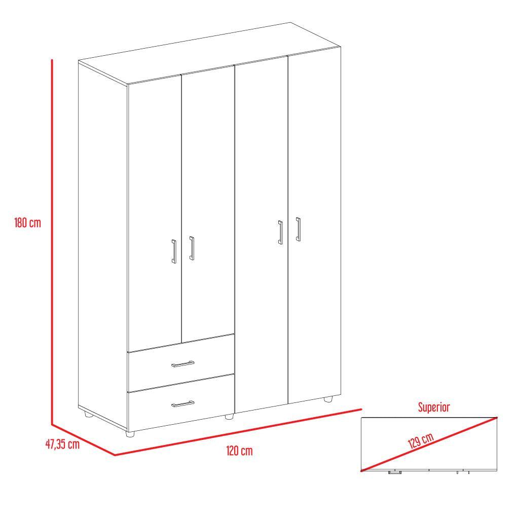 Closet Melure Blanco Y Rovere
