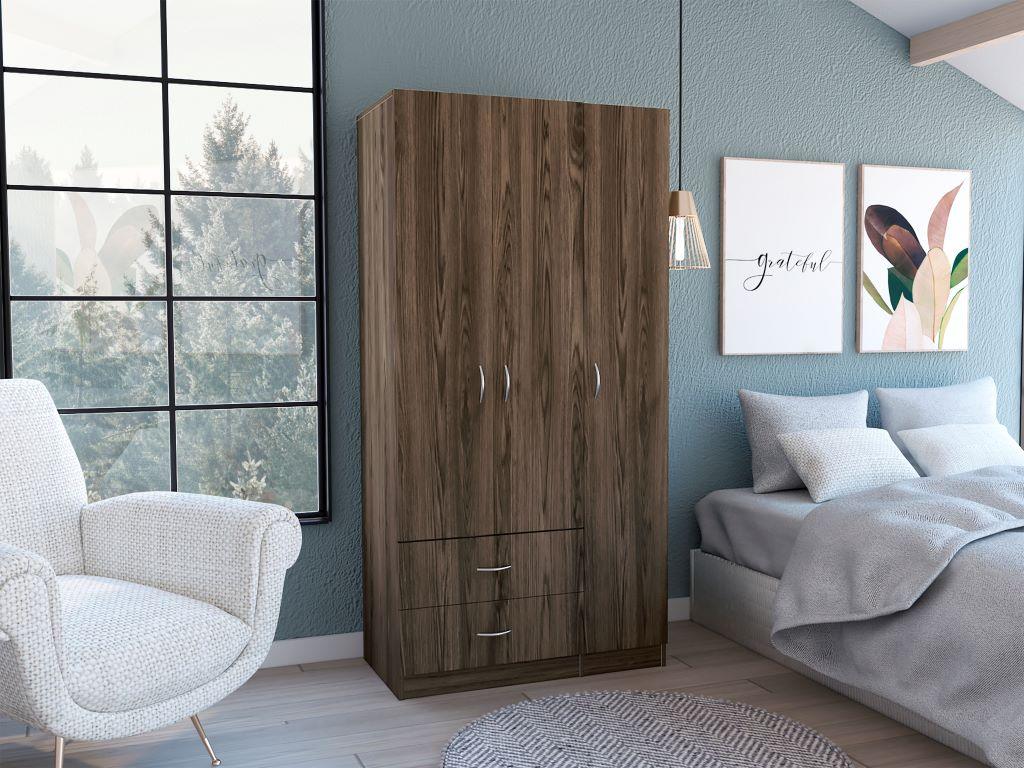 Closet Doreli 180 Coñac Y Blanco