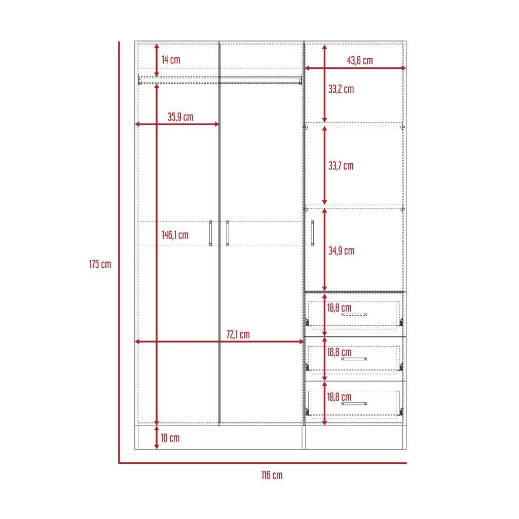 Closet Nordik Duna Y Blanco