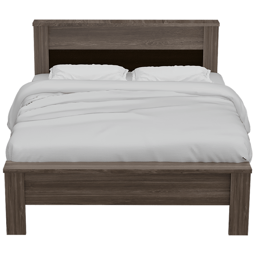 Cama Doble Kalver Avellana Y Wengue