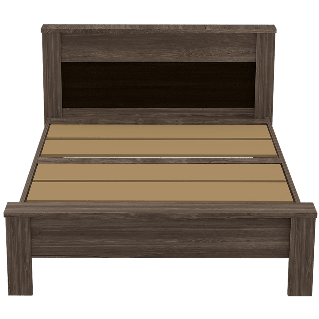Cama Doble Kalver Avellana Y Wengue