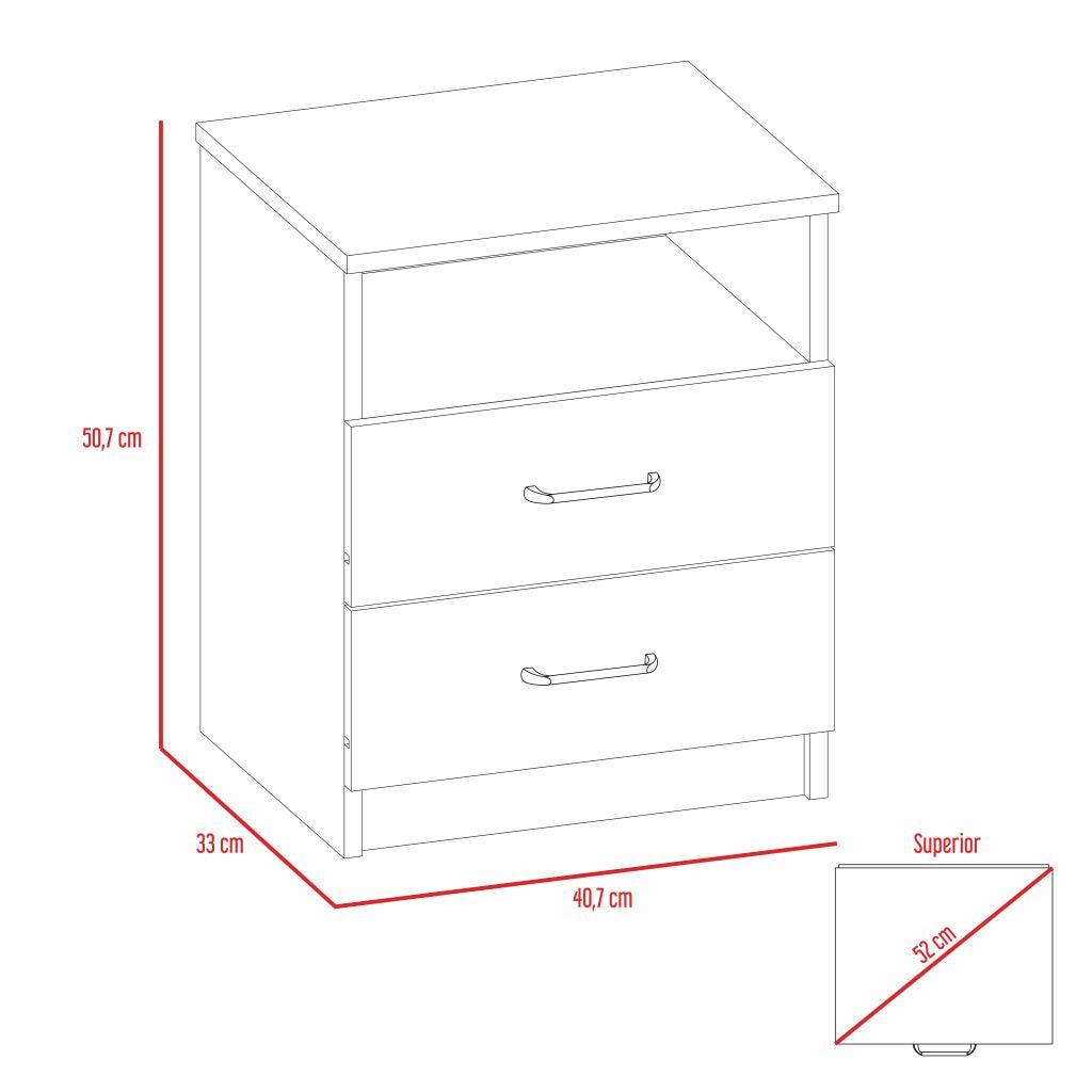 Combo Para Habitación Lixcy Chocolate Incluye Cama, Mesa De Noche Y Organizador
