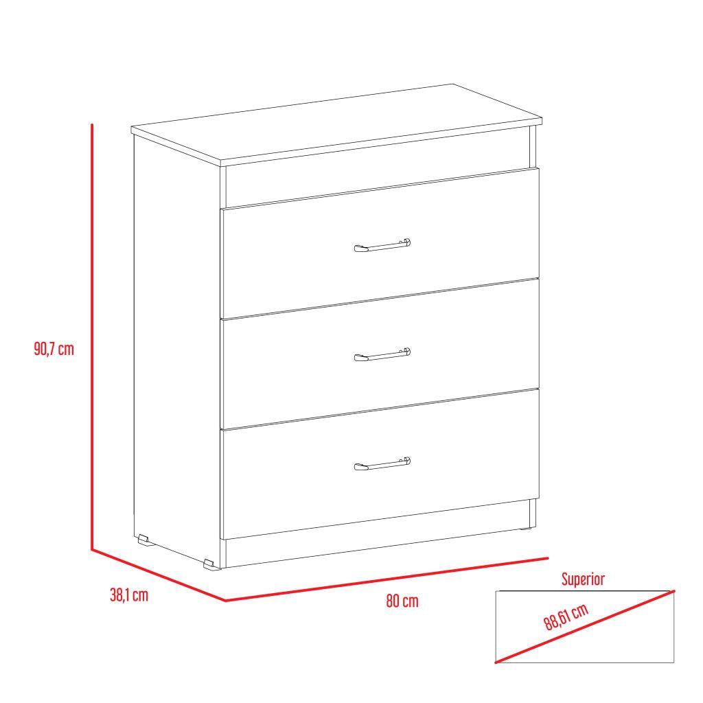 Combo Para Habitación Lixcy Chocolate Incluye Cama, Mesa De Noche Y Organizador