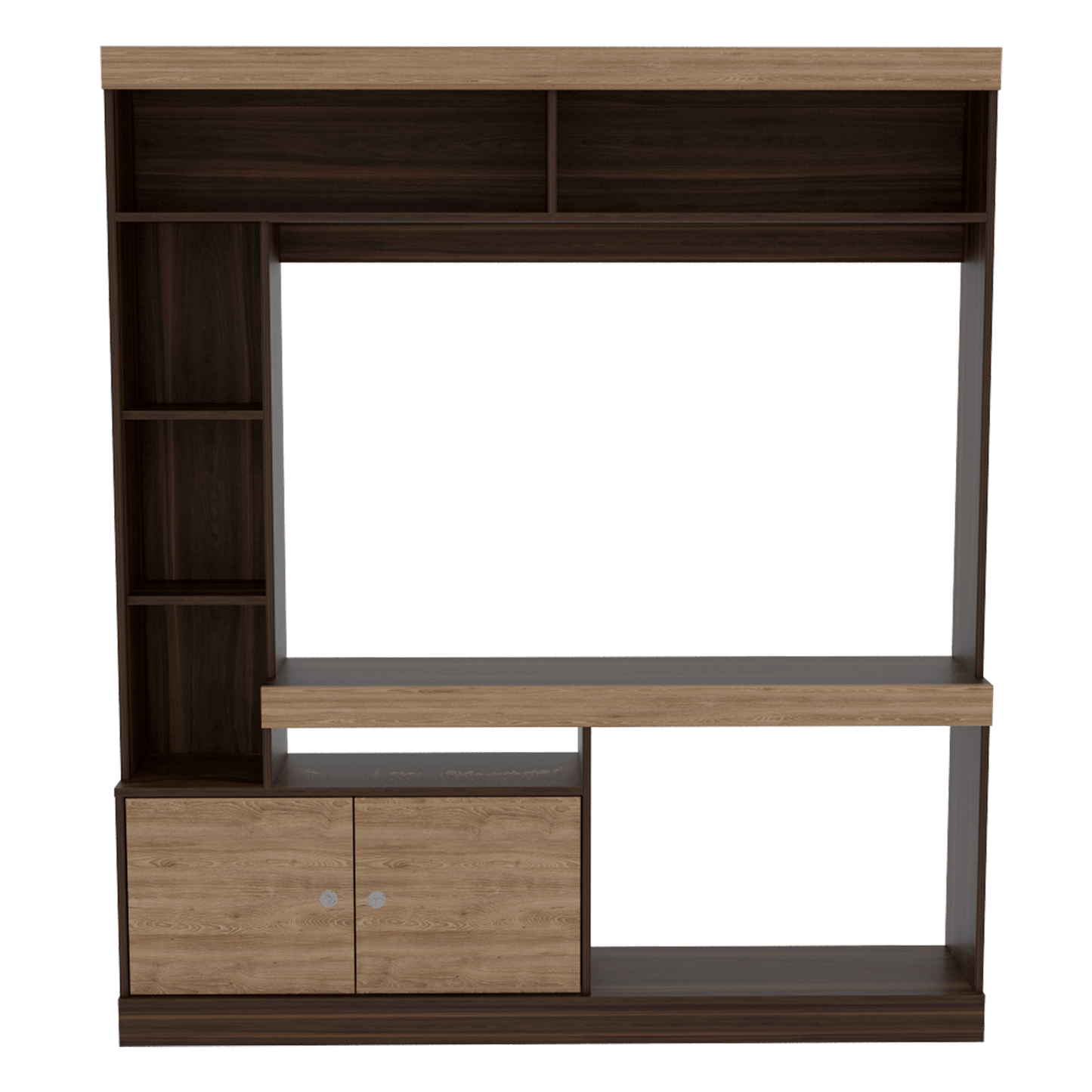Mesa Para Tv Veonia Caoba Y Miel Para Televisor De 55"