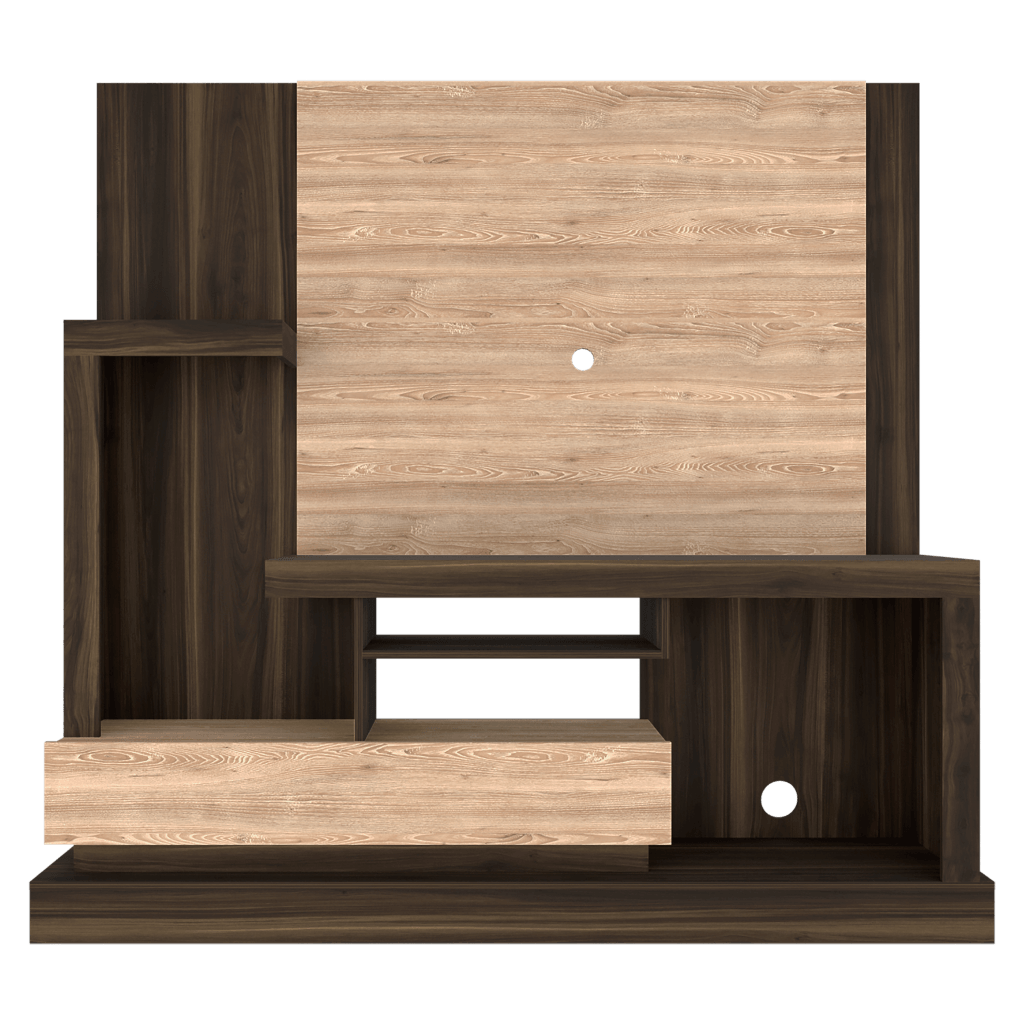 Mesa Para Tv Sercle Caoba Y Miel Con Espacio Para Televisor De Hasta 55 Pulgadas