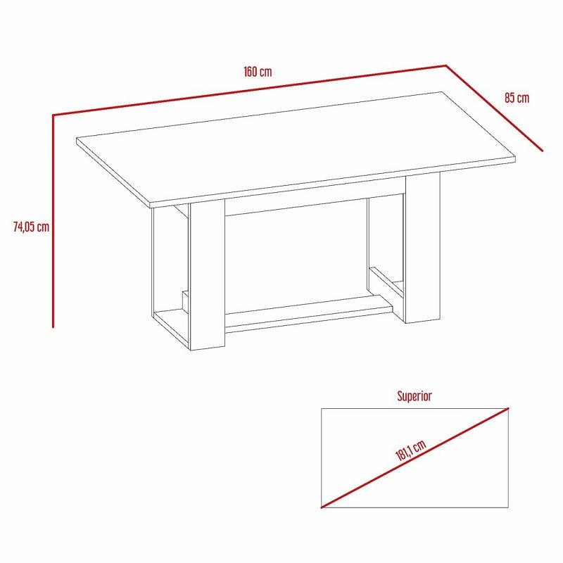 Mesa De Comedor Volina Caramelo 6 Puestos