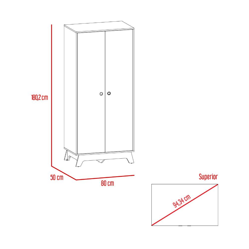Closet Z81 Ulmari 180 Blanco Y Duna