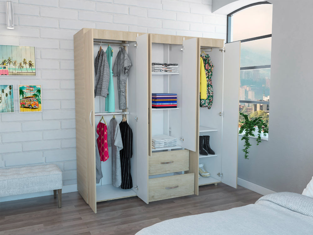 Closet Bariloche Rovere Y Blanco