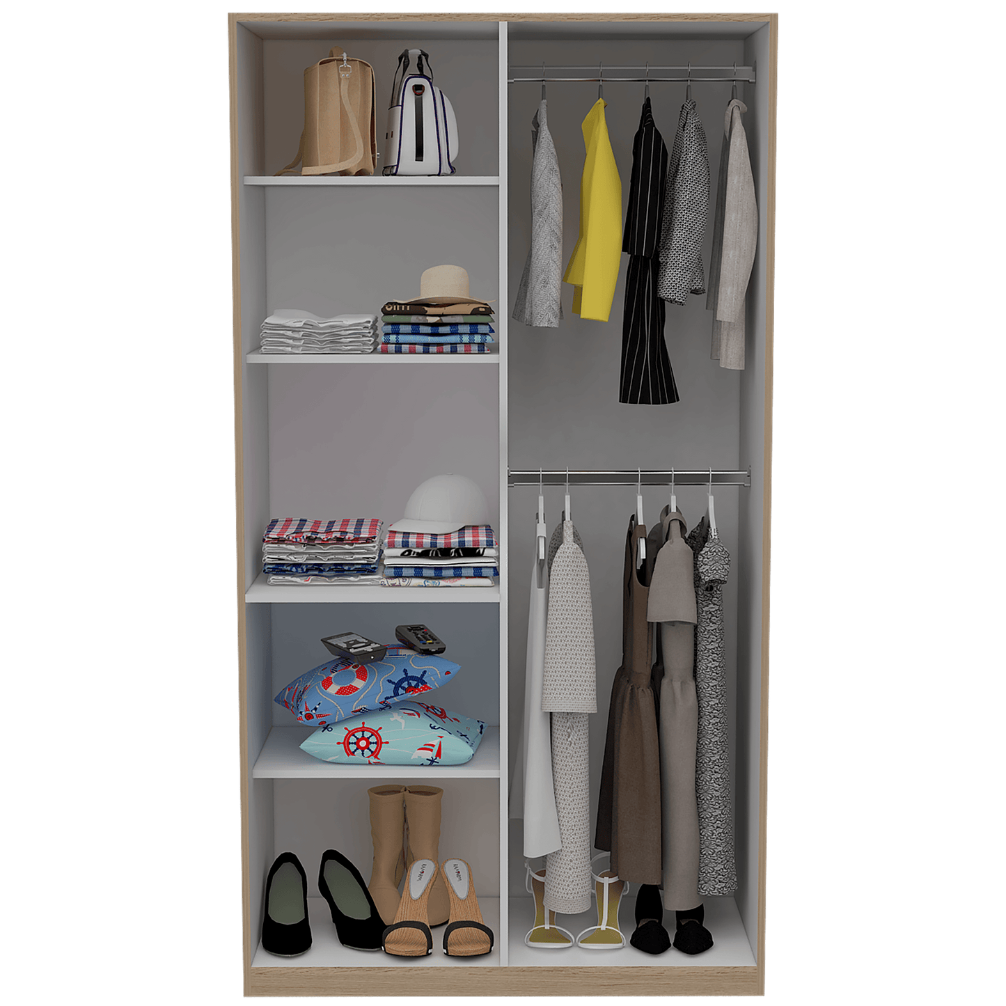 Closet Tradicion Nather 185 Rovere Y Blanco