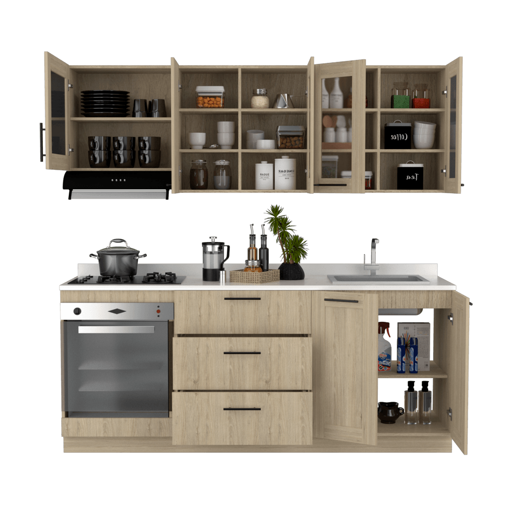 Cocina Integral Elavor Rovere Con Mesón Derecho
