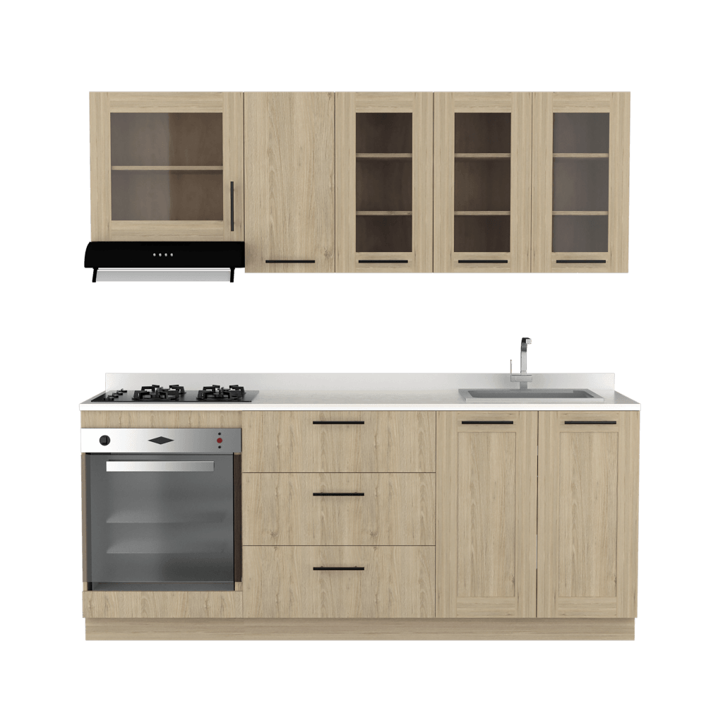 Cocina Integral Elavor Rovere Con Mesón Derecho