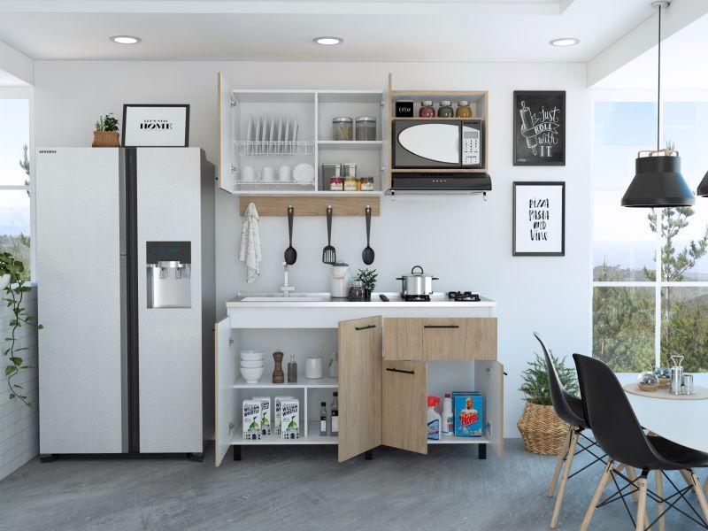 Cocina Integral Xireya Rovere Y Blanco Sin Meson