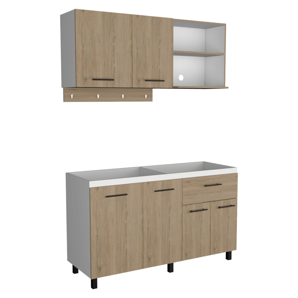 Cocina Integral Xireya Rovere Y Blanco Sin Meson