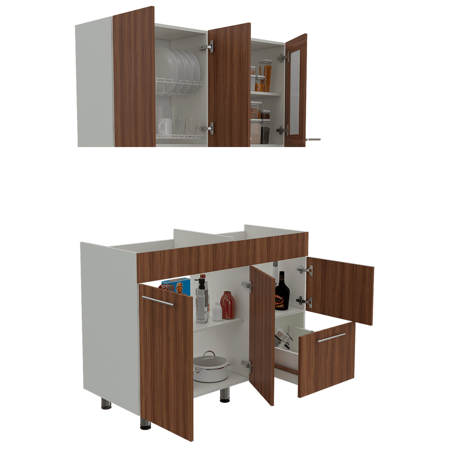 Cocina Integral Orvian Sangría Y Blanco Con Mesón Izquierdo
