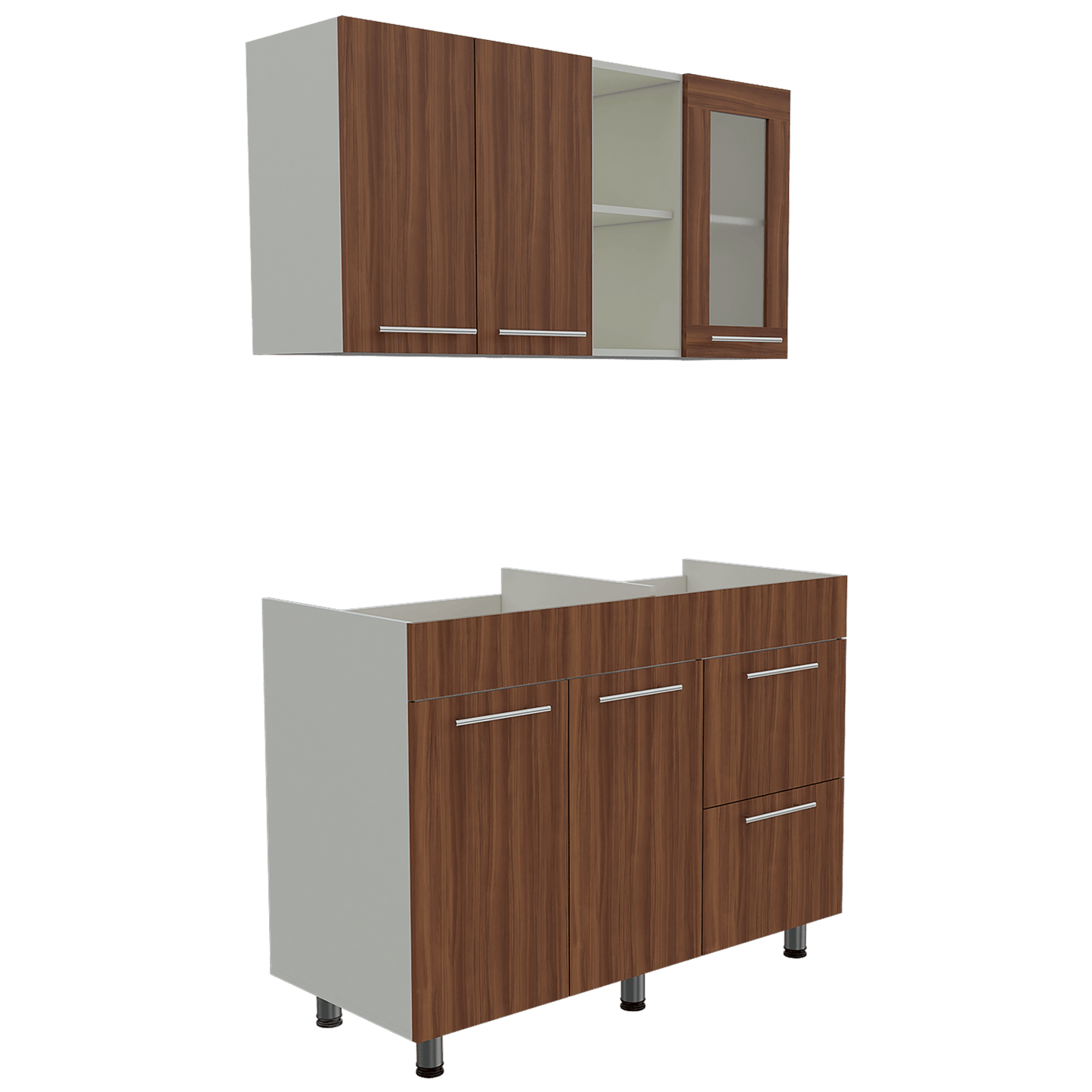 Cocina Integral Orvian Sangría Y Blanco Con Mesón Izquierdo