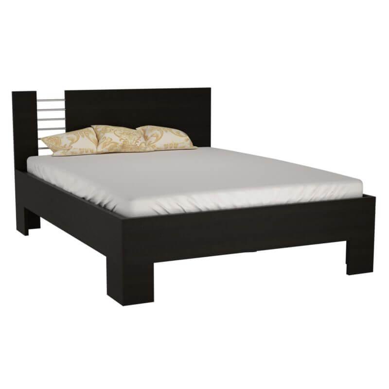 Combo Para Habitación Clupe Wengue Con Cama, Mesa De Noche Y Mesa Para Tv