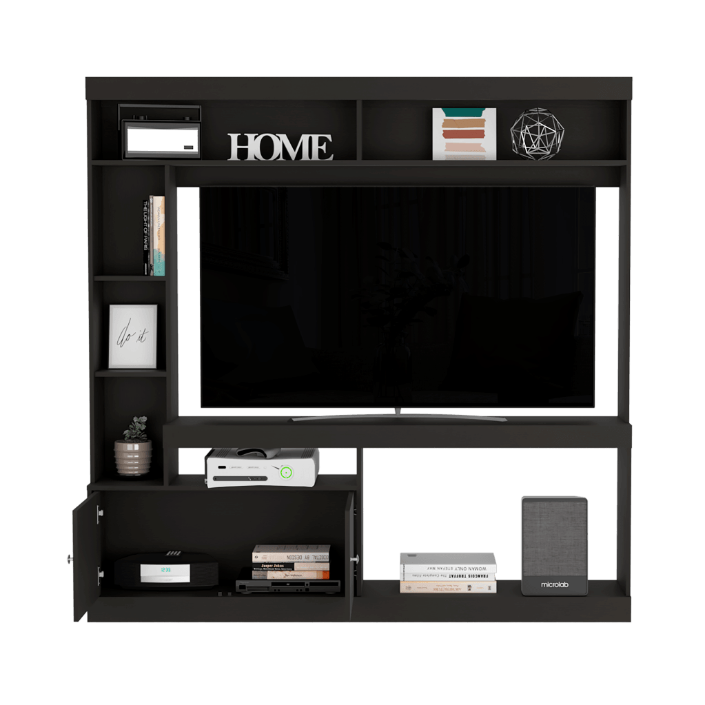 Mesa Para Tv Veonia Wengue Con Espacio Para Televisor De 55 Pulgadas
