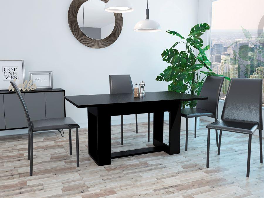 Mesa De Comedor Volina Wengue 6 Puestos