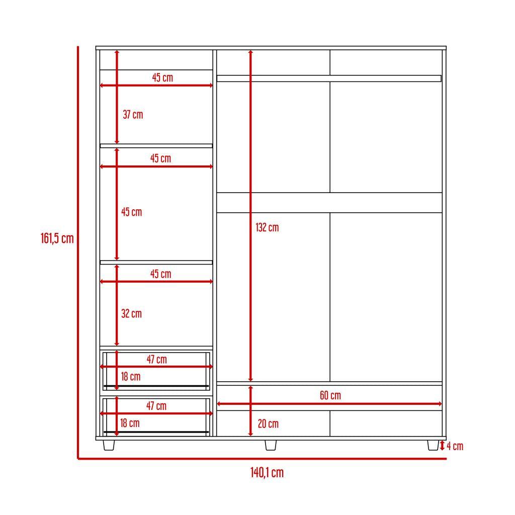 Closet Janari Macadamia Y Blanco