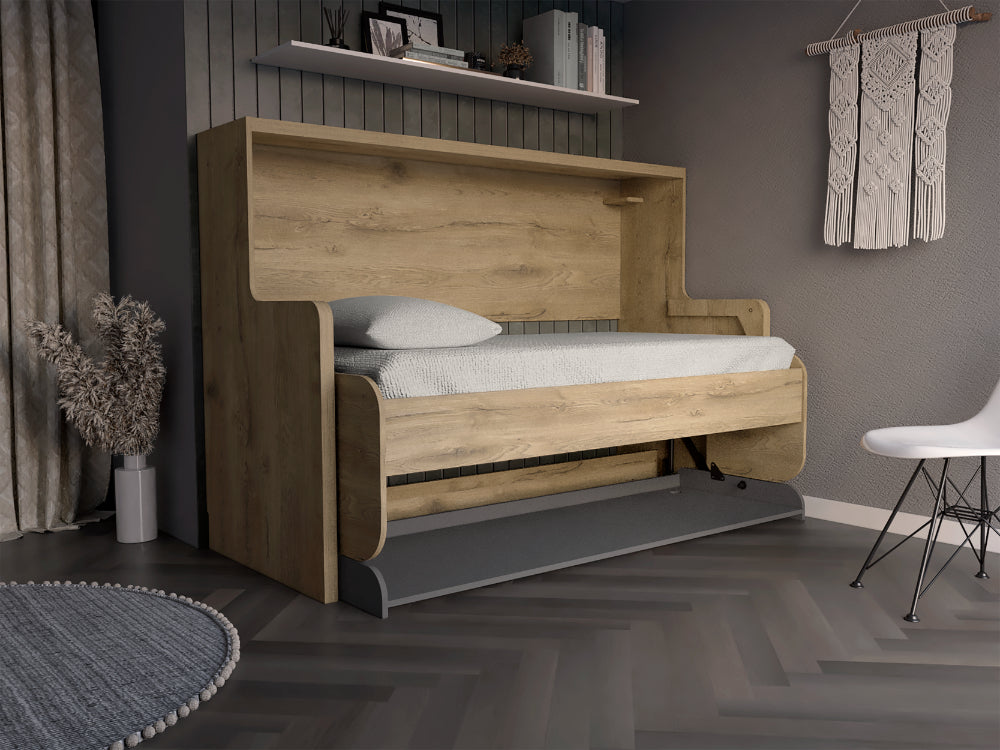 Cama Escritorio Multifuncional Kantmo Macadamia Y Plata