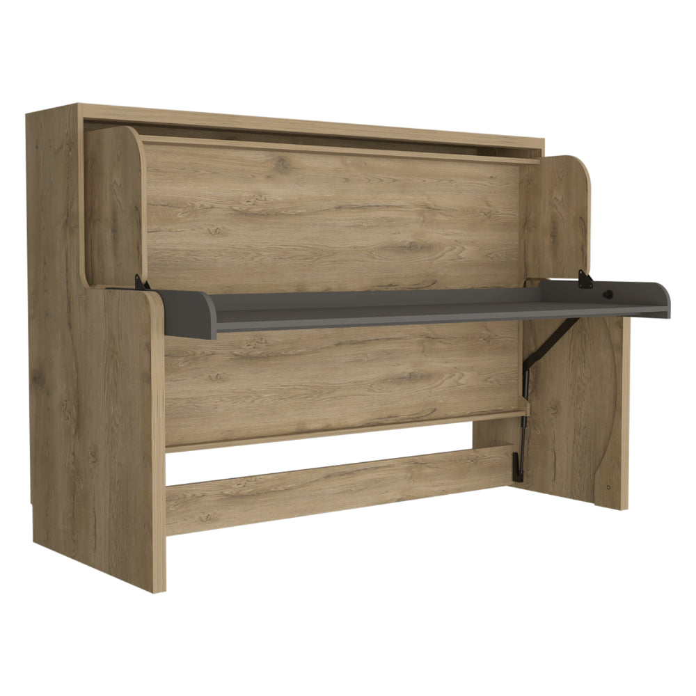 Cama Escritorio Multifuncional Kantmo Macadamia Y Plata