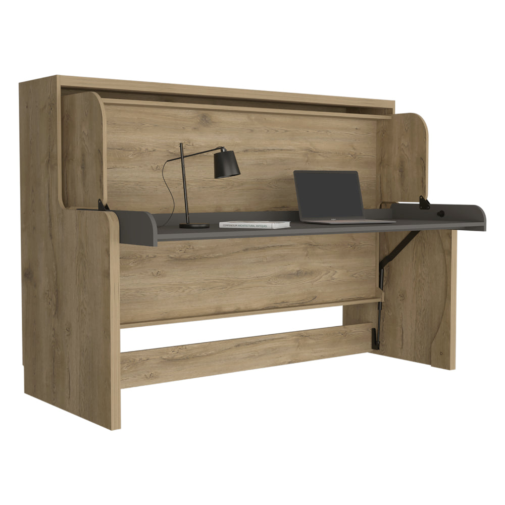 Cama Escritorio Multifuncional Kantmo Macadamia Y Plata