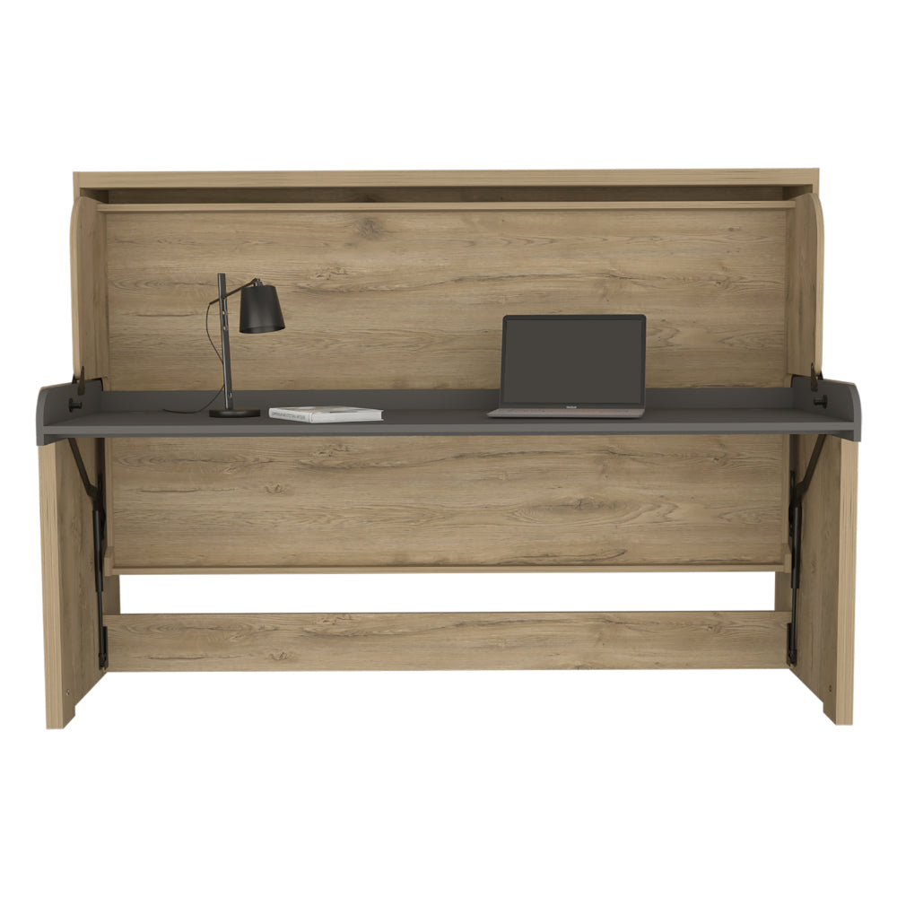 Cama Escritorio Multifuncional Kantmo Macadamia Y Plata