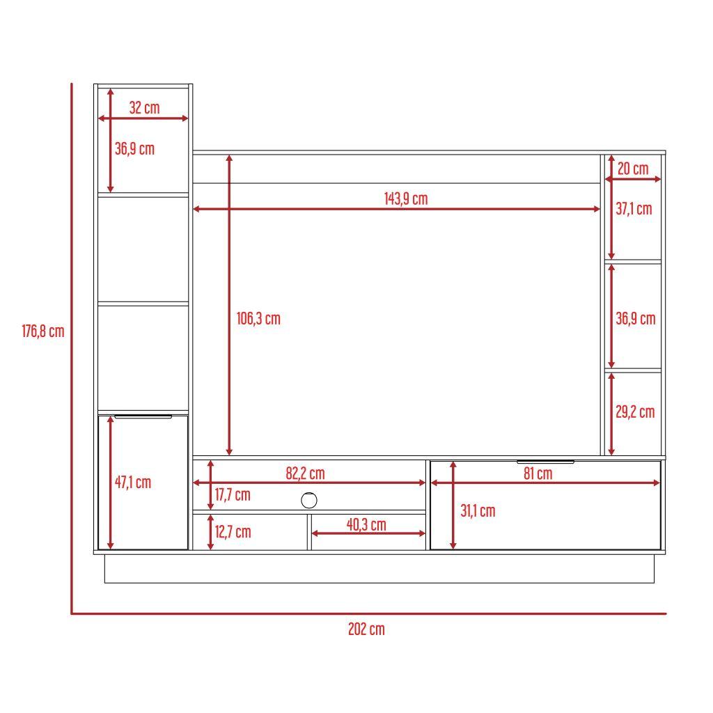 Mesa Para Tv Nuvenis Plomo Para Televisor Para 60 Pulgadas