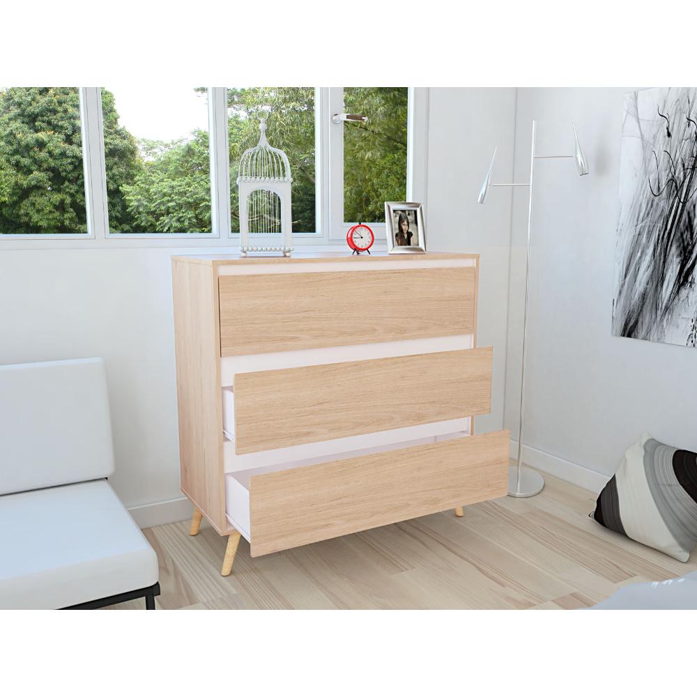 Comoda Binit Rovere Y Blanco