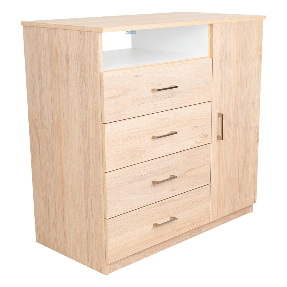 Organizador Zireon Rovere Y Blanco Con Cuatro Cajones