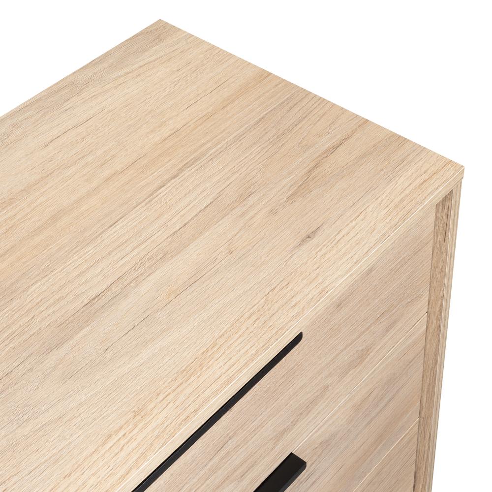 Comoda 3 Cajones Okria Rovere + Blanco