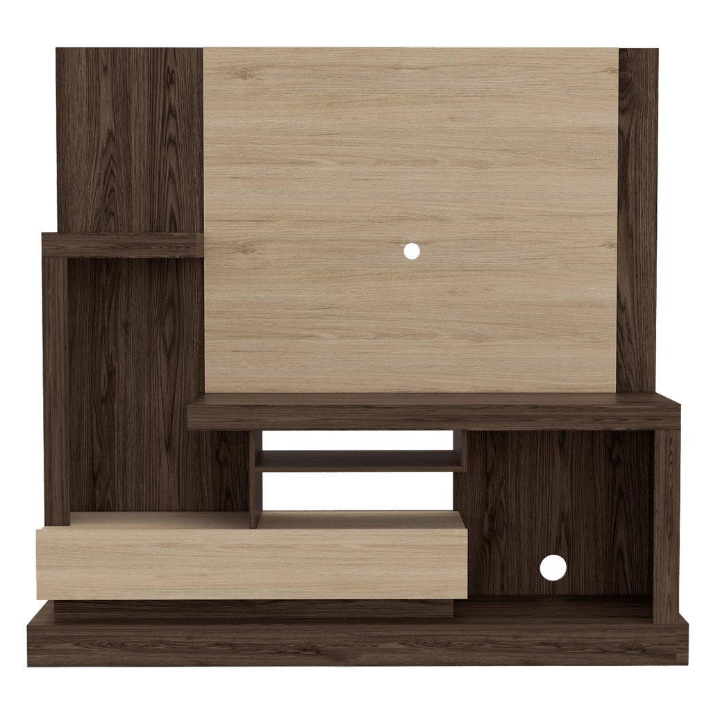 Mesa Para Tv Nelari Rovere Y Coñac Con Espacio Para Televisor De Hasta 55 Pulgadas