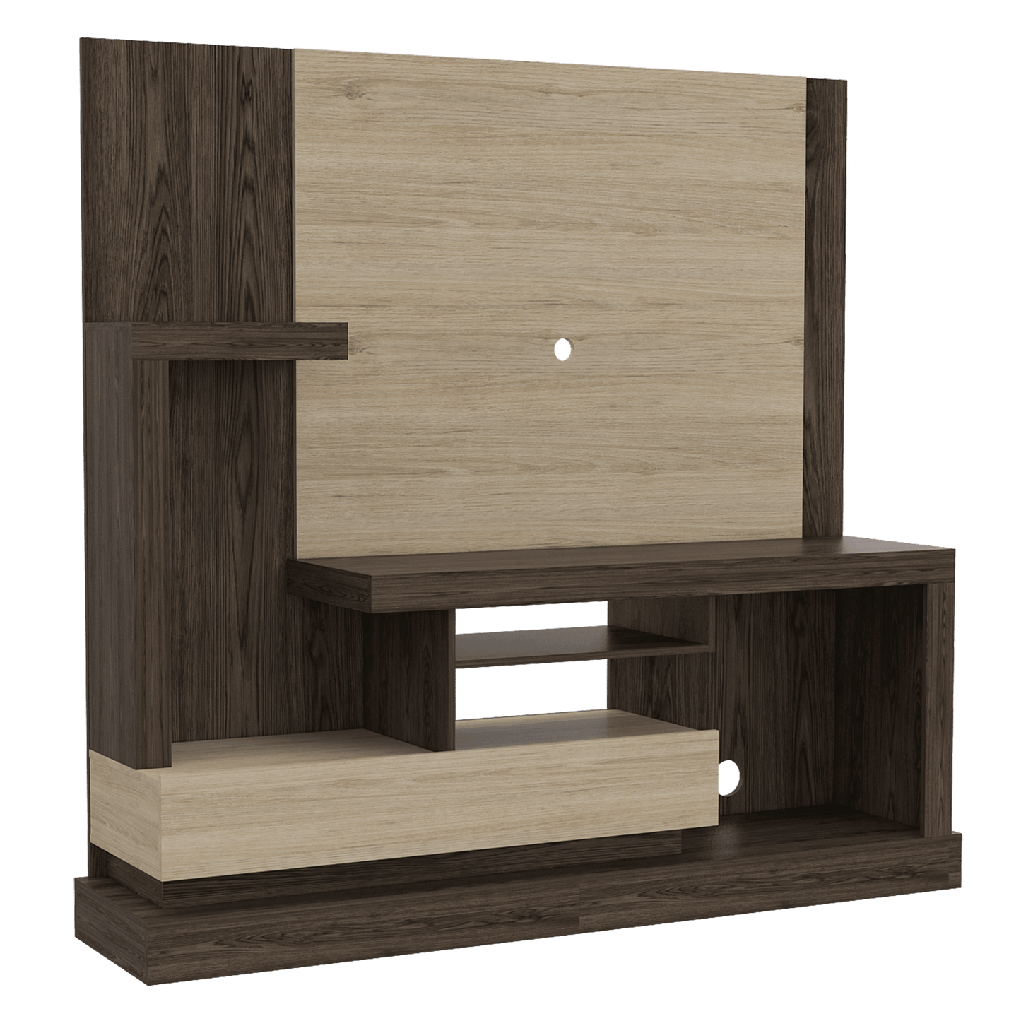 Mesa Para Tv Nelari Rovere Y Coñac Con Espacio Para Televisor De Hasta 55 Pulgadas