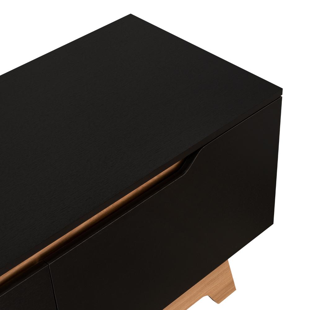 Mesa Para Tv Wedull Wengue Y Fresno Eupara Tv De 80"