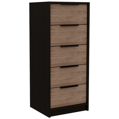 Mueble Comoda Ares 5 Cajones Wengue / Miel