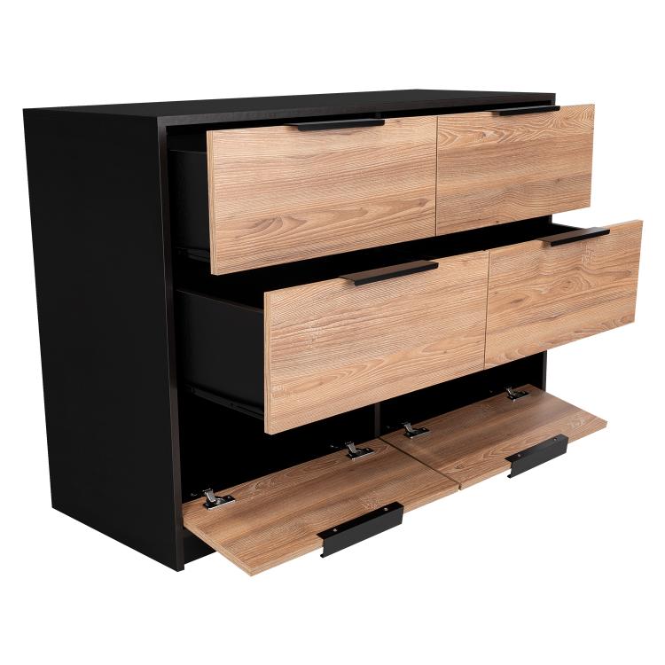 Comoda 4 Cajones Okria Wengue + Miel