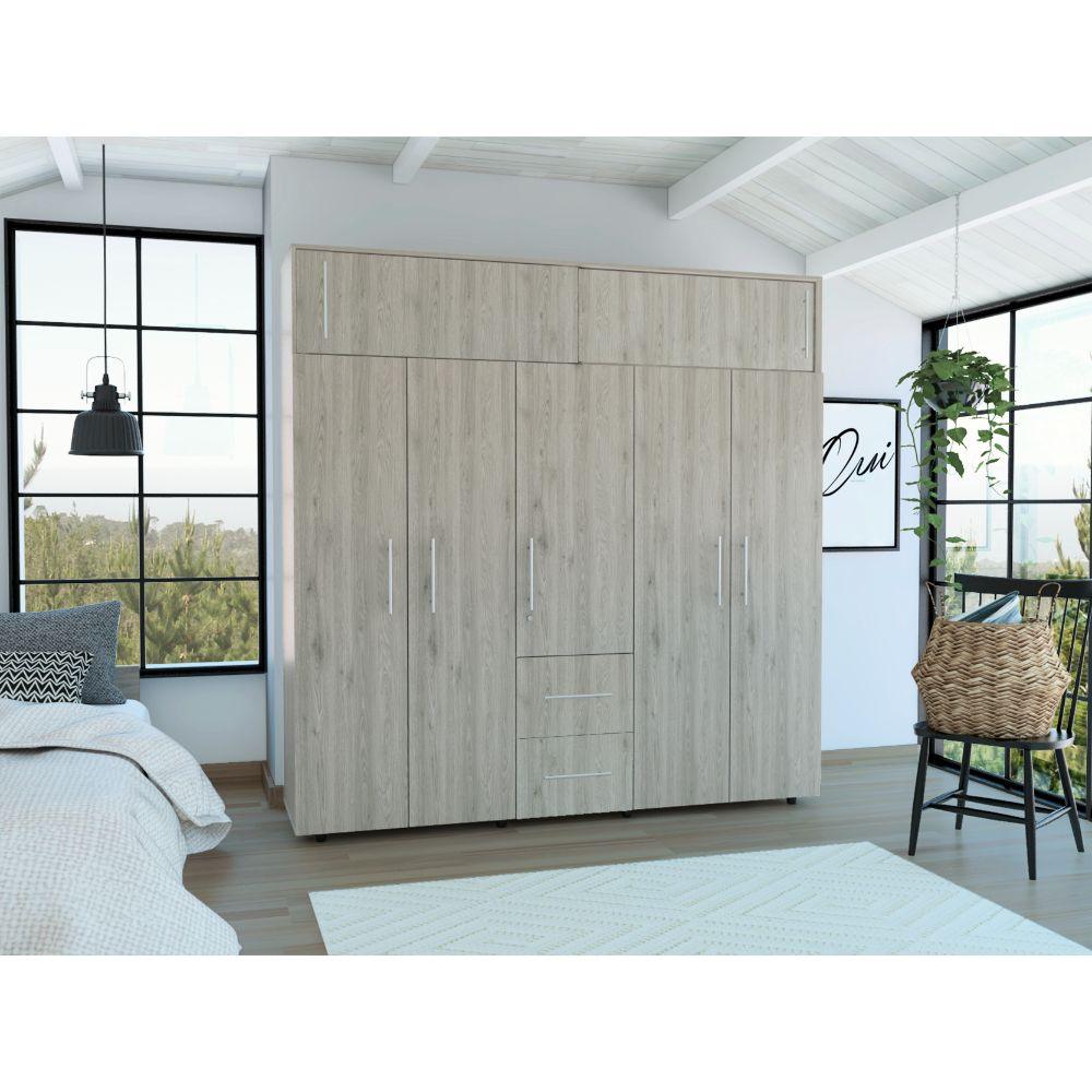 Closet Elarin 200 Ceniza Y Blanco