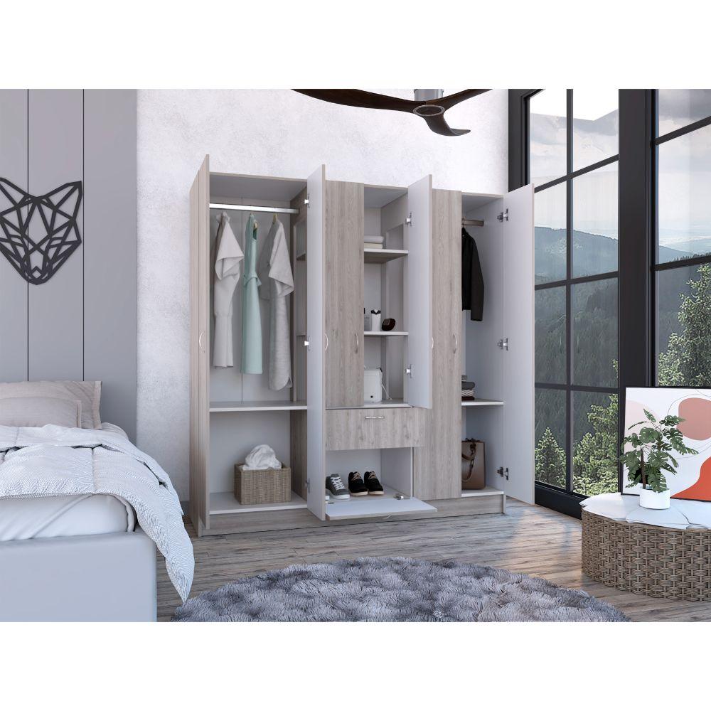 Closet Marvyn Ceniza Y Blanco